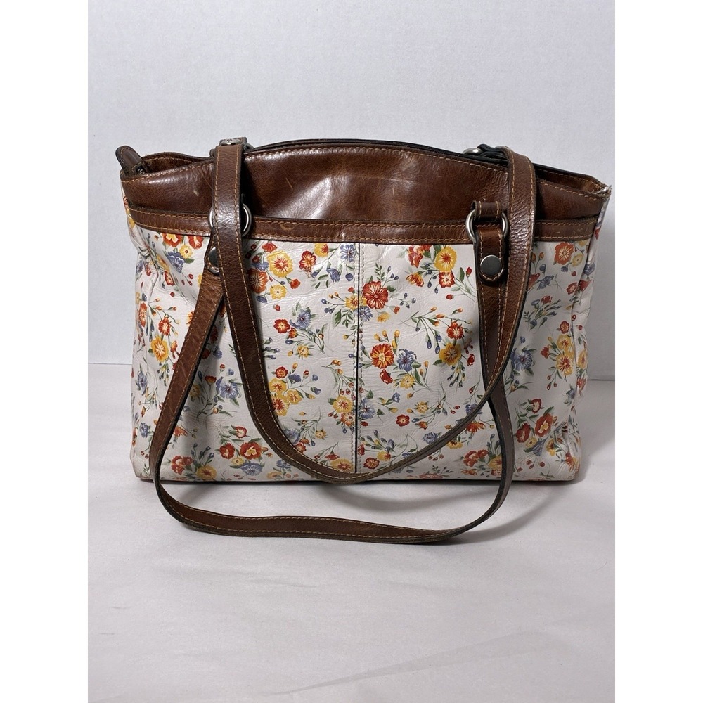 Patricia Nash Floral Mini Tote in Brown and Cream - Picture 6 of 14